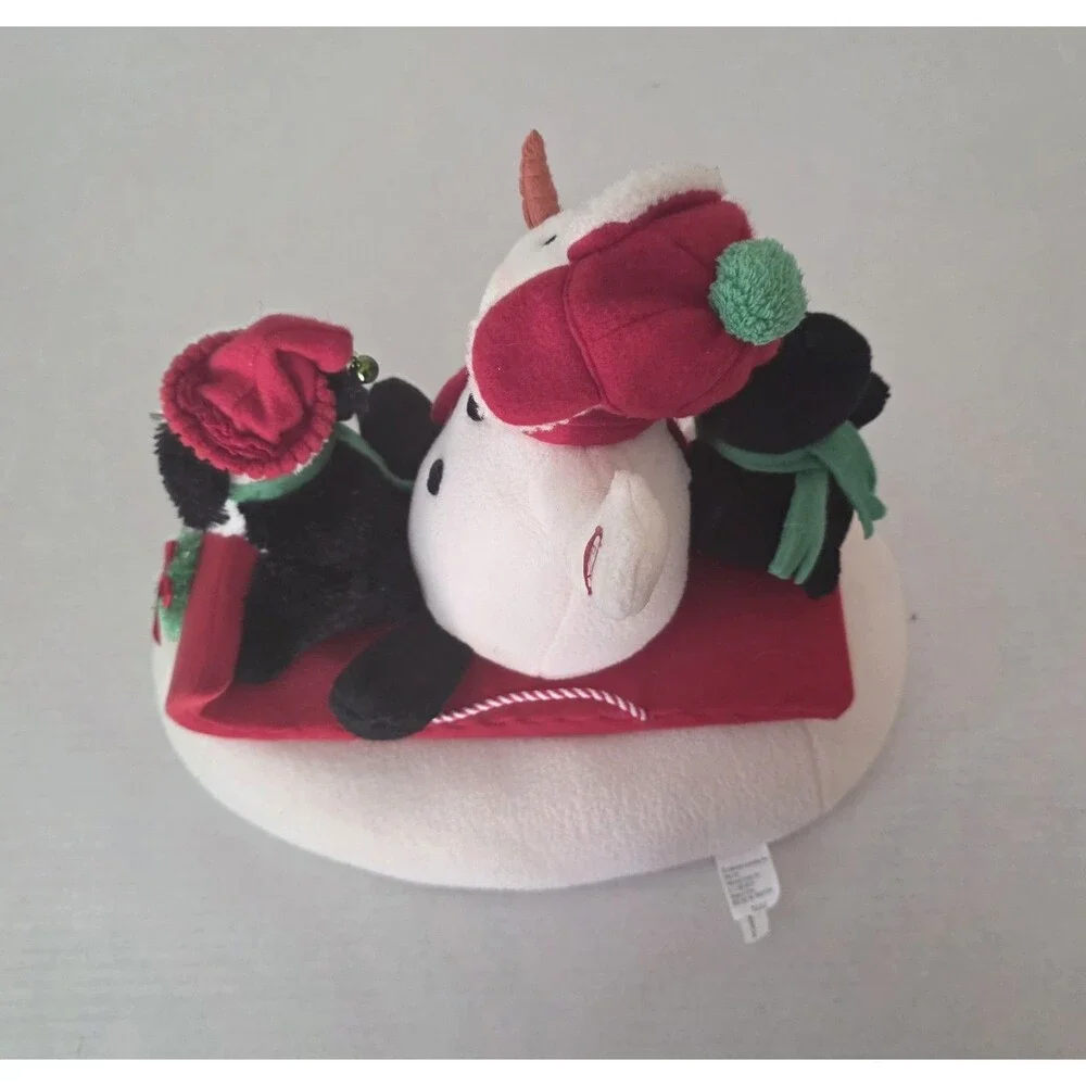2007 Hallmark Jingle Pals Sleigh Ride Musical Animated Snowman Penguin Dog Works